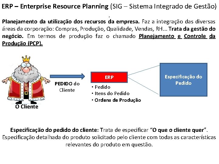 ERP – Enterprise Resource Planning (SIG – Sistema Integrado de Gestão). Planejamento da utilização