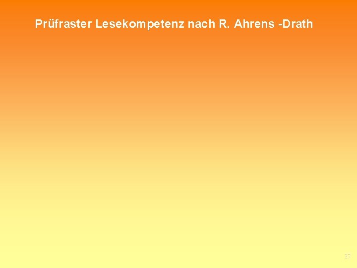 Prüfraster Lesekompetenz nach R. Ahrens -Drath 37 