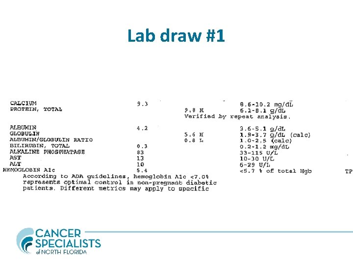 Lab draw #1 