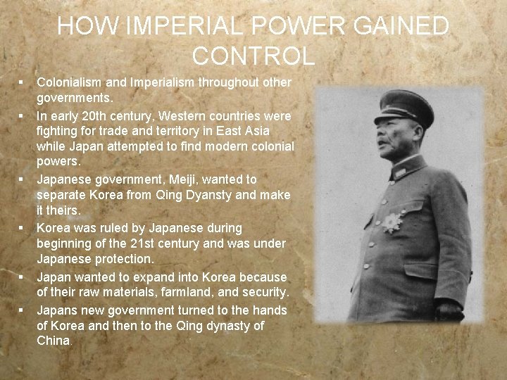 HOW IMPERIAL POWER GAINED CONTROL § § § Colonialism and Imperialism throughout other governments.