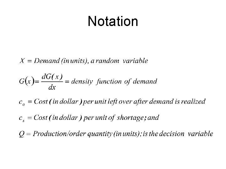 Notation 