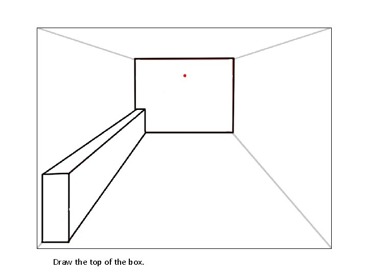 Draw the top of the box. 