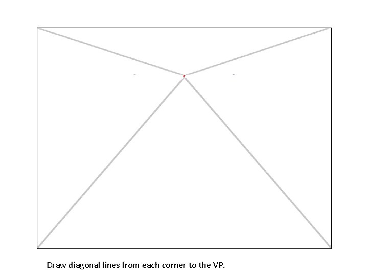 Draw diagonal lines from each corner to the VP. 