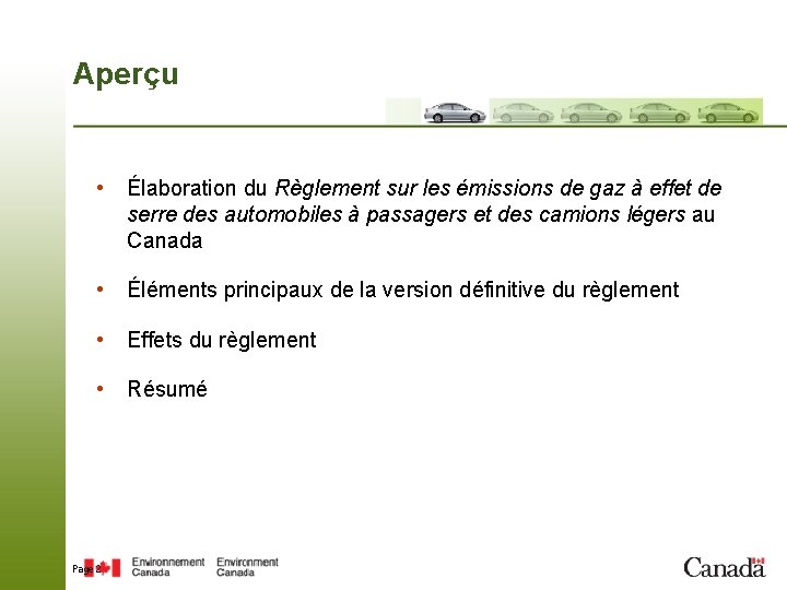 Aperçu • Élaboration du Règlement sur les émissions de gaz à effet de serre