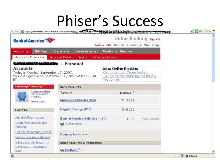 Phiser’s Success 