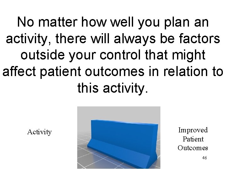 No matter how well you plan an activity, there will always be factors outside