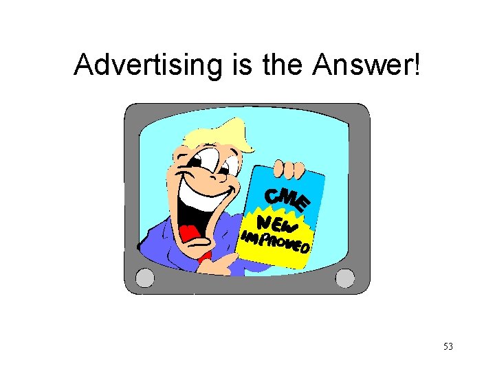 Advertising is the Answer! 53 