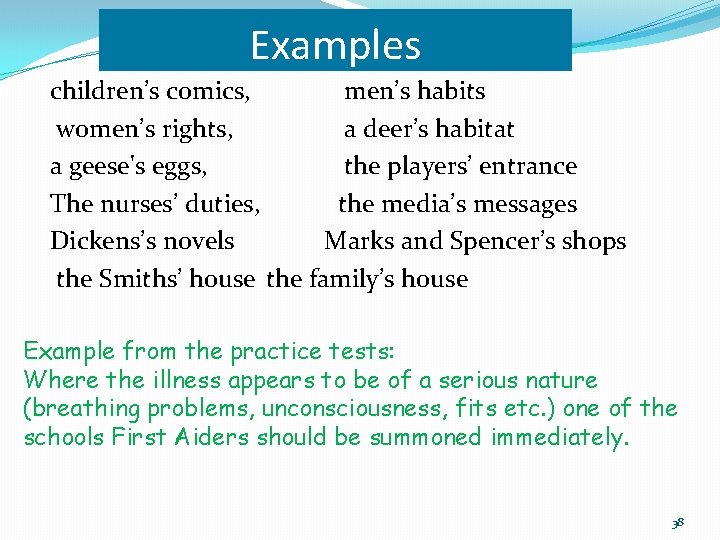 Examples children’s comics, men’s habits women’s rights, a deer’s habitat a geese's eggs, the Examples children’s comics, men’s habits women’s rights, a deer’s habitat a geese's eggs, the