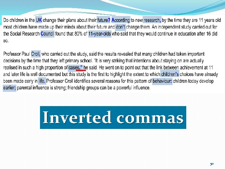Inverted commas 50 Inverted commas 50