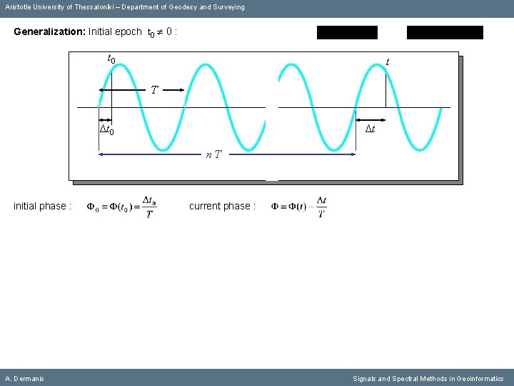 Aristotle University of Thessaloniki – Department of Geodesy and Surveying Generalization: Initial epoch t