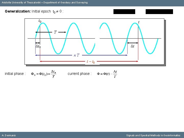 Aristotle University of Thessaloniki – Department of Geodesy and Surveying Generalization: Initial epoch t