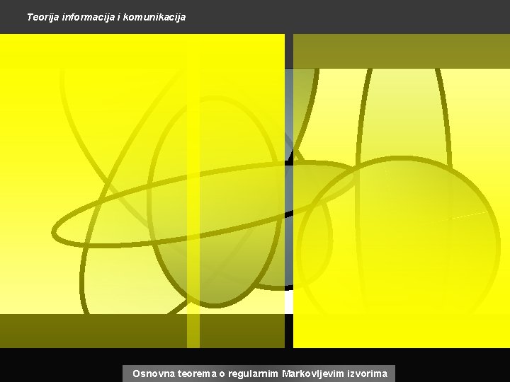 Teorija informacija i komunikacija Osnovna teorema o regularnim Markovljevim izvorima 
