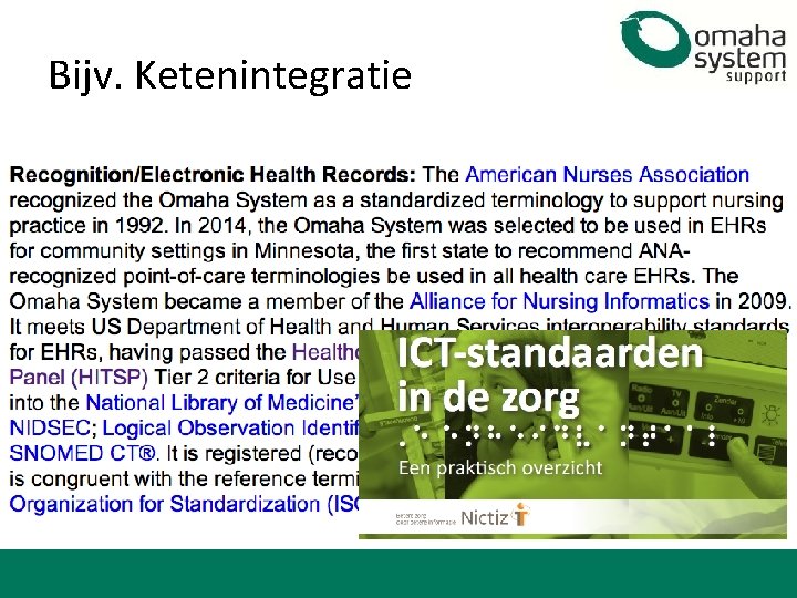Bijv. Ketenintegratie 