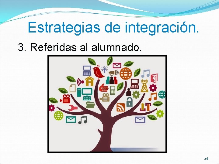 Estrategias de integración. 3. Referidas al alumnado. 26 