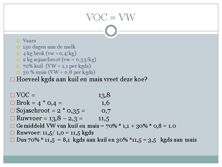 VOC = VW Vaars 150 dagen aan de melk 4 kg brok (vw =0,