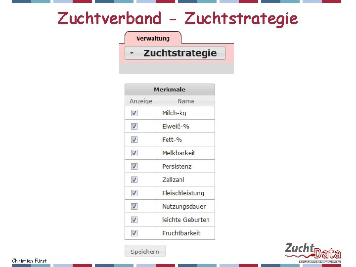 Zuchtverband - Zuchtstrategie Christian Fürst 