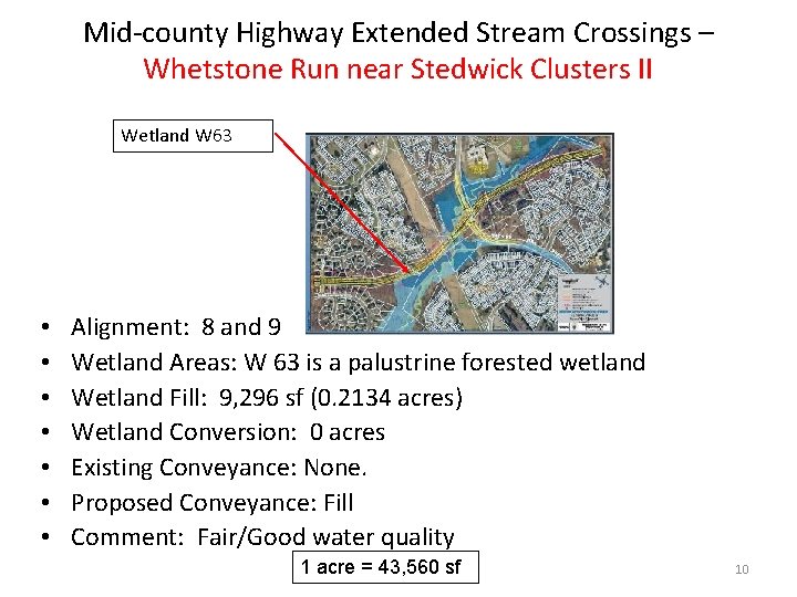 Mid-county Highway Extended Stream Crossings – Whetstone Run near Stedwick Clusters II Wetland W