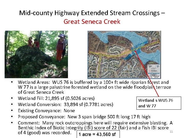 Mid-county Highway Extended Stream Crossings – Great Seneca Creek • Wetland Areas: WUS 76