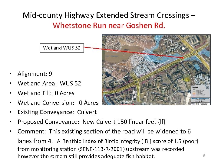 Mid-county Highway Extended Stream Crossings – Whetstone Run near Goshen Rd. Wetland WUS 52
