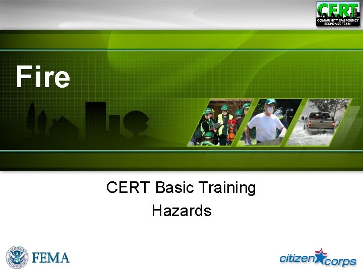 Fire CERT Basic Training Hazards 