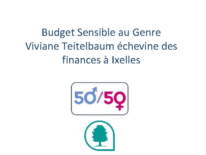 Budget Sensible au Genre Viviane Teitelbaum échevine des finances à Ixelles 