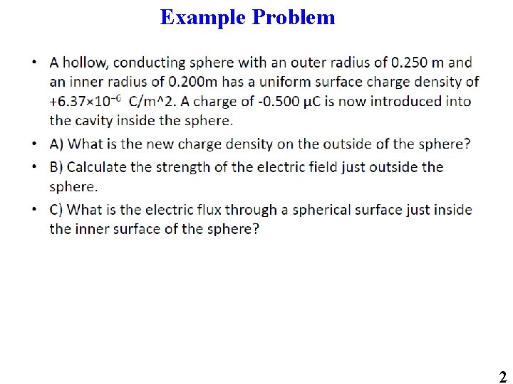 Example Problem 2 