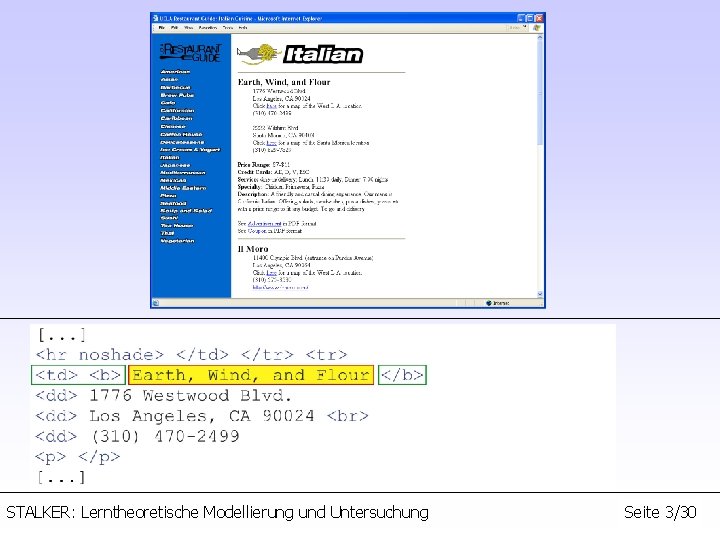 STALKER: Lerntheoretische Modellierung und Untersuchung Seite 3/30 