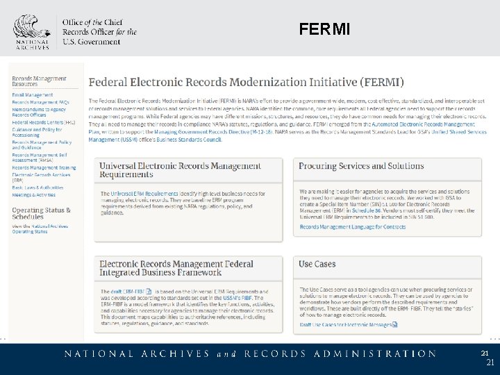 FERMI 21 21 FERMI 21 21