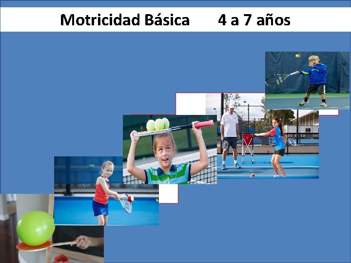 Motricidad Básica 4 a 7 años PRECISIÓN APRENDIZAJE MOTOR EQUILIBRIO POSTURA TONO MUSCULAR 