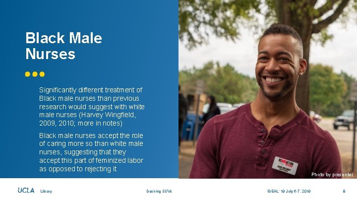 Black Male Nurses Significantly different treatment of Black male nurses than previous research would