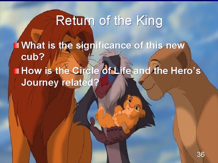 Return of the King What is the significance of this new cub? How is
