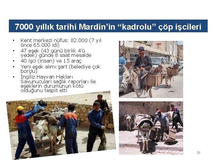  7000 yıllık tarihi Mardin’in “kadrolu” çöp işcileri • • • Kent merkezi nüfus:
