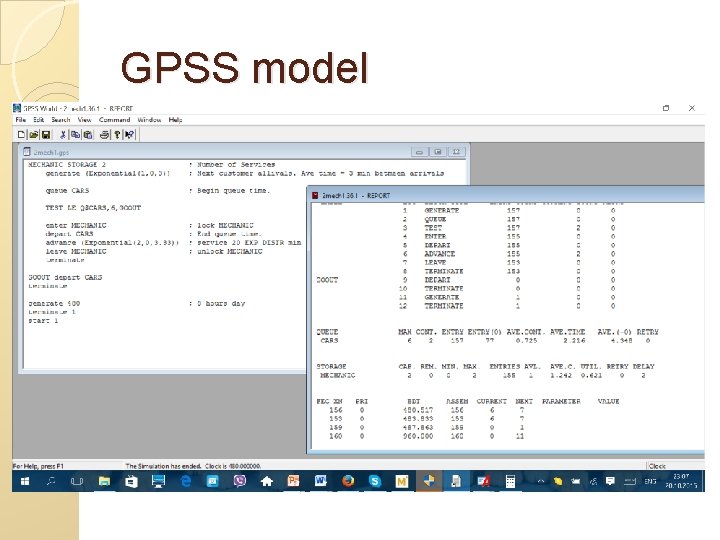GPSS model GPSS model