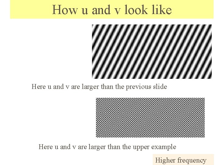 How u and v look like Here u and v are larger than the