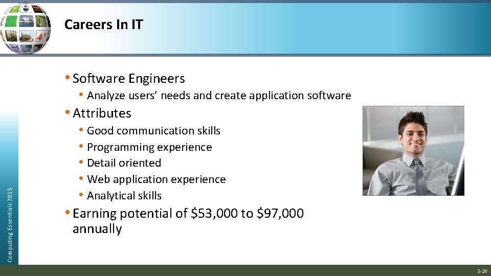 Careers In IT Computing Essentials 2015 • Software Engineers • Analyze users’ needs and Careers In IT Computing Essentials 2015 • Software Engineers • Analyze users’ needs and