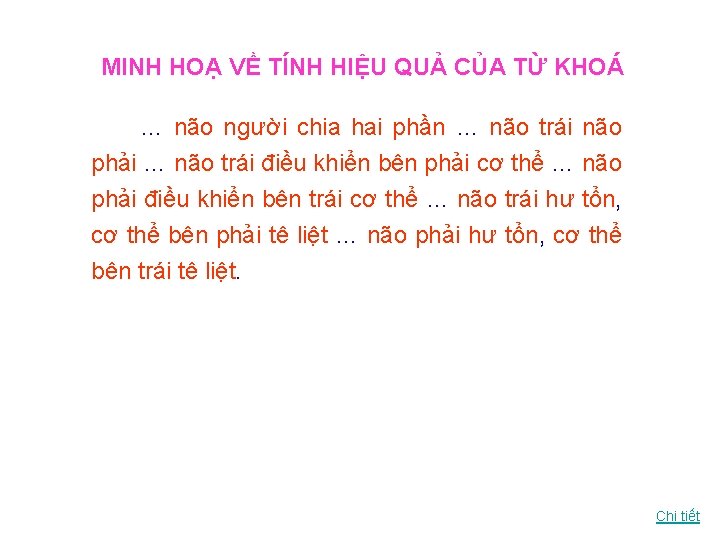 MINH HOẠ VỀ TÍNH HIỆU QUẢ CỦA TỪ KHOÁ … não người chia hai
