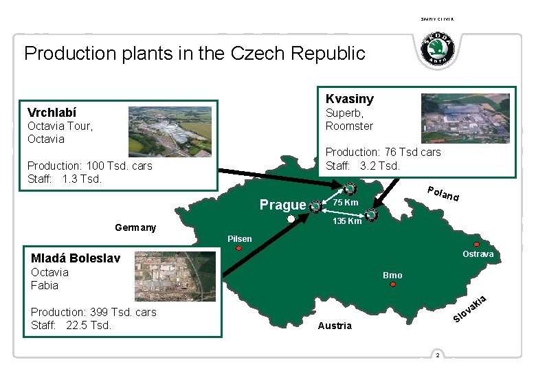 SIMPLY CLEVER Production plants in the Czech Republic Kvasiny Vrchlabí Superb, Roomster Octavia Tour, SIMPLY CLEVER Production plants in the Czech Republic Kvasiny Vrchlabí Superb, Roomster Octavia Tour,