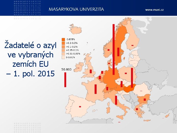 Žadatelé o azyl ve vybraných zemích EU – 1. pol. 2015 