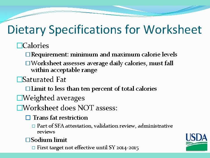 Review New Meal Pattern Requirements And Nutrition Standards