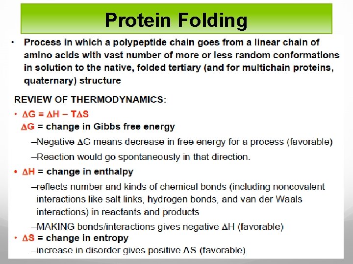 Protein Folding 