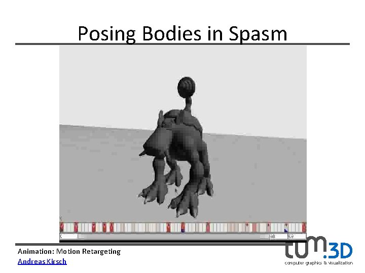Posing Bodies in Spasm Animation: Motion Retargeting Andreas Kirsch computer graphics & visualization 