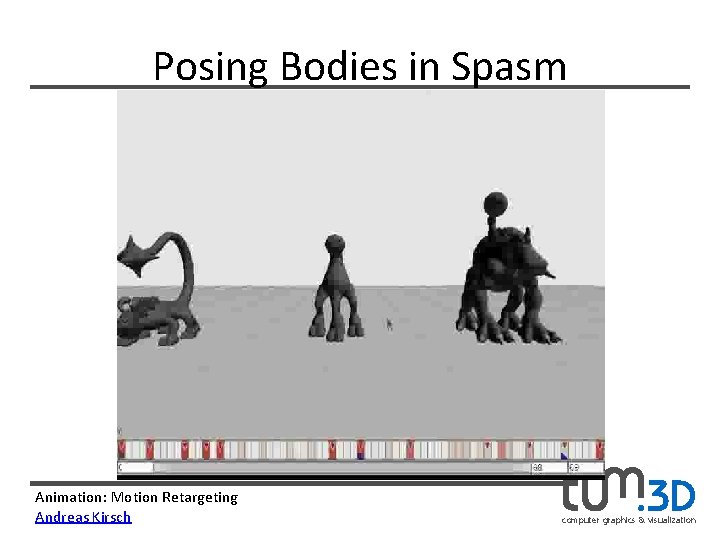 Posing Bodies in Spasm Animation: Motion Retargeting Andreas Kirsch computer graphics & visualization 