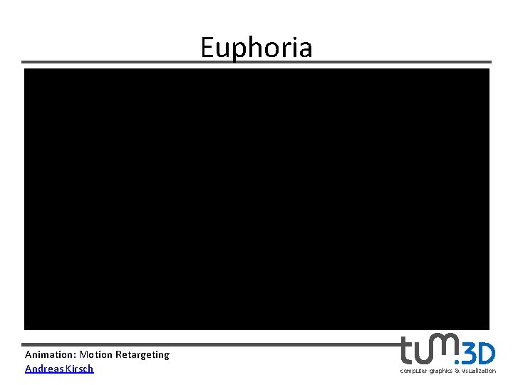 Euphoria Animation: Motion Retargeting Andreas Kirsch computer graphics & visualization 