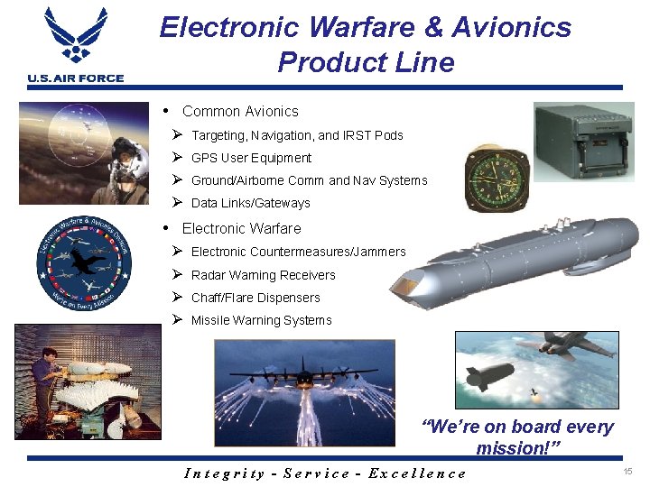 Electronic Warfare & Avionics Product Line • Common Avionics Ø Targeting, Navigation, and IRST