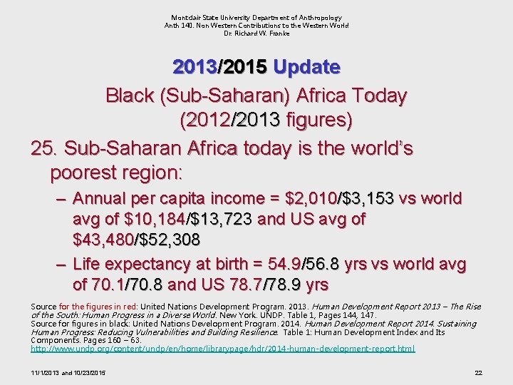 Montclair State University Department Of Anthropology Anth 140