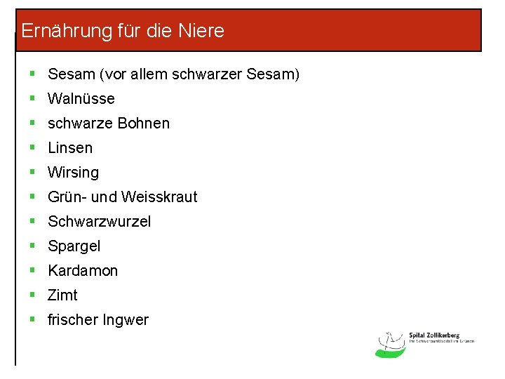 Ernährung für die Niere § Sesam (vor allem schwarzer Sesam) § Walnüsse § schwarze