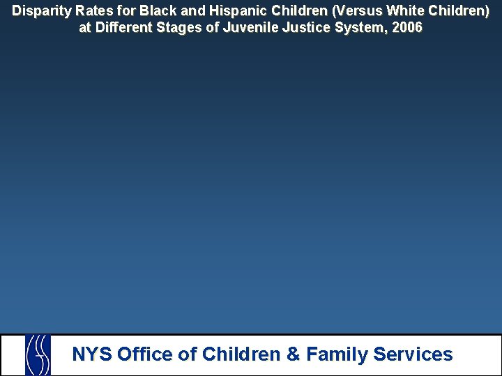 Disparity Rates for Black and Hispanic Children (Versus White Children) at Different Stages of