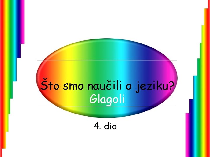 Što smo naučili o jeziku? Glagoli 4. dio 