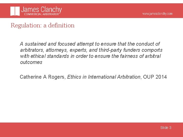 Regulation: a definition A sustained and focused attempt to ensure that the conduct of