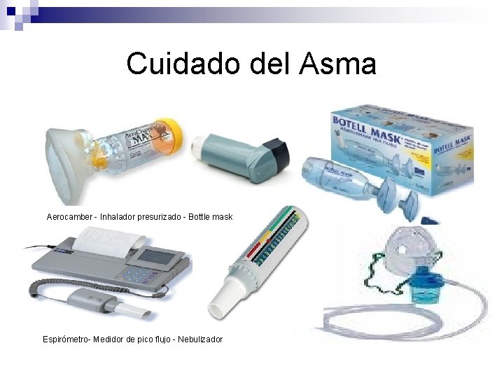Cuidado del Asma Aerocamber - Inhalador presurizado - Bottle mask Espirómetro- Medidor de pico